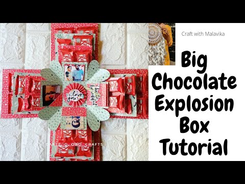 Big Chocolate Explosion Box Tutorial || 4 layer Chocolate Explosion Box