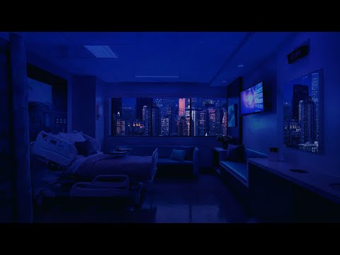 Hospital Patient Room at Night | Relaxing Sounds of a Hospital Ventilator, Beeping Hospital Monitors