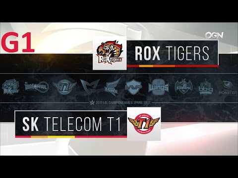 ROX vs SKT Game 1 Highlights - 2017 LCK SPRING SPLIT