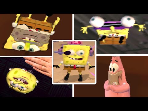 SpongeBob The Movie Game All Deaths & Fails (PS2)