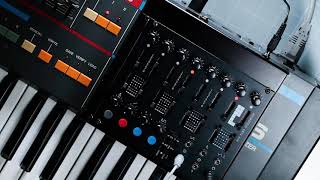 Video thumbnail for RYK Modular M185 Sequencer plays Roland Juno 106 Sythensizer MIDI demo by RYK Modular