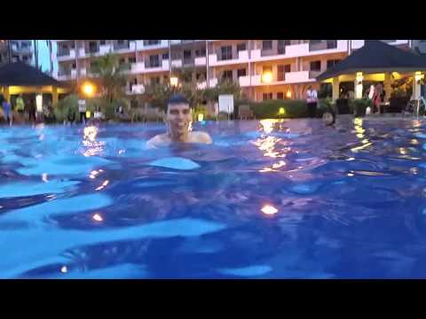 Pooling around in the condo swimming pool