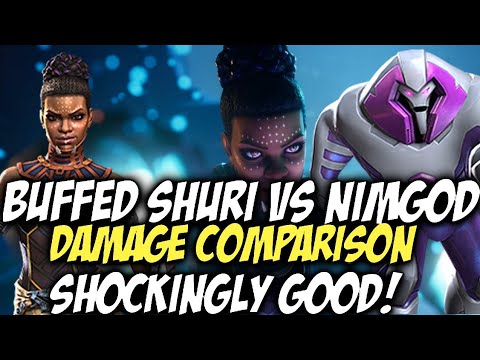 Buffed Shuri Vs Nimrod Damage Comparison | A Shockingly Good Buff | Marvel Contest Of Champions