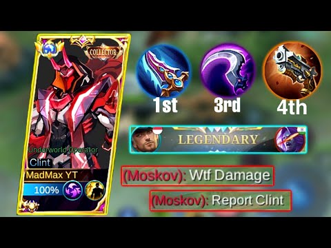 Clint Best Build 2023🔥|Defence+Damage Build ✅ | Mythic solo Rank 100%🔥