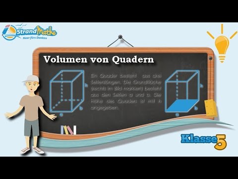 Volumen von Quadern berechnen || Klasse 5 ★ Wissen