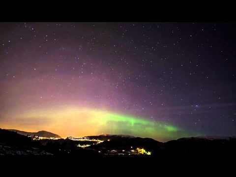 Nordlys over Bergen 20 febr 2014