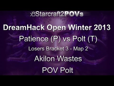 SC2 HotS - DreamHack Winter 2013 - Patience vs Polt - LBR3 - Map 2 - Akilon Wastes - Polt