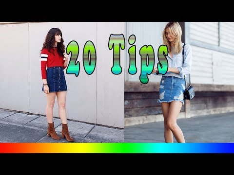 20 Style Tips On How To Wear Denim Mini Skirts