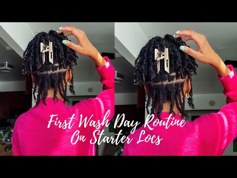 First Wash Day On Two Strand Twist Starter Locs | 2 Weeks Loc'd