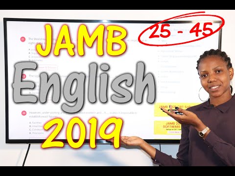 JAMB CBT English 2019 Past Questions 25 - 45