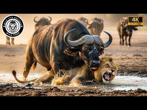 BRUTALE SAVANNE – Wenn der Büffel Zum Albtraum der Löwen Wird #Tierwelt | Wildtiere