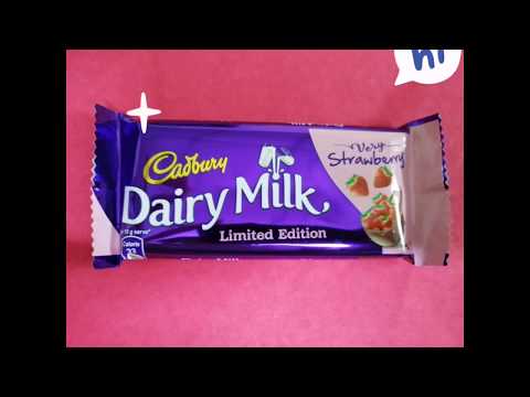 Cadbury dairy milk limited edition chocolate /strawberry chocolate🍓/chocolate unwrapping and review