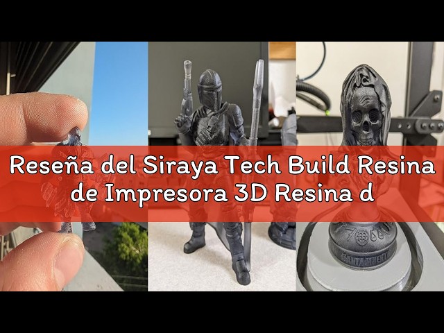 Vídeo relacionado con Siraya Tech Build Resina de Impresora 3D Resina de ingeniería de Alta resolución no quebradiza 405nm Resina rápida de curado UV para impresión LCD DLP 3D (Gris Sónico, 1 kg)