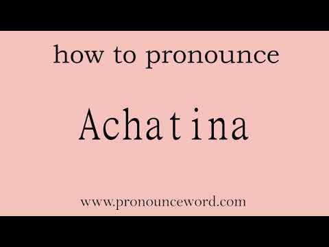 Achatina: How to pronounce Achatina in english (correct!).Start with A. Learn from me.