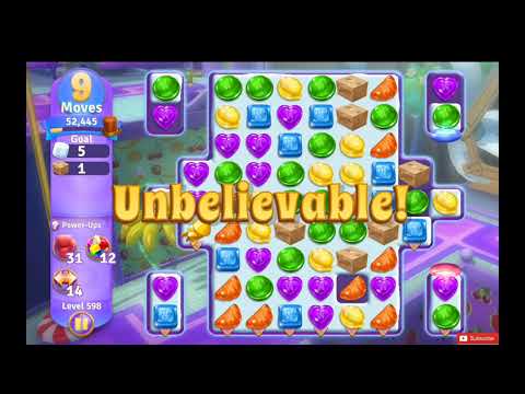 Wonka's World of Candy Level 598 NO BOOSTERS - A S GAMING ✔