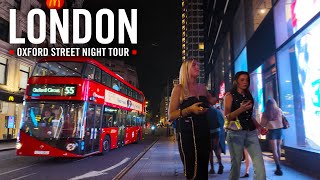London Walk After Dark Night Tour 4K – Leicester Sq | Soho | Tottenham Court Road