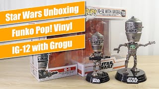 Funko Pop! Vinyl IG-12 with Grogu (720) - Star Wars Unboxing