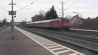 preview picture of video 'Mertingen Bahnhof 07.03.2015 komplettes Programm und Hupe'