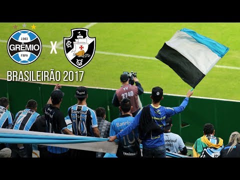 "O vídeo de Grêmio x Vasco. Brasileirão 2017." Barra: Geral do Grêmio • Club: Grêmio