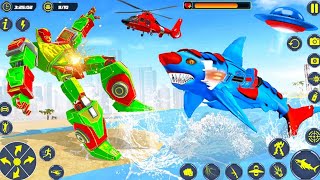 Shark Robot Car Eagle Transformers Game 2024 || Android Gameplay