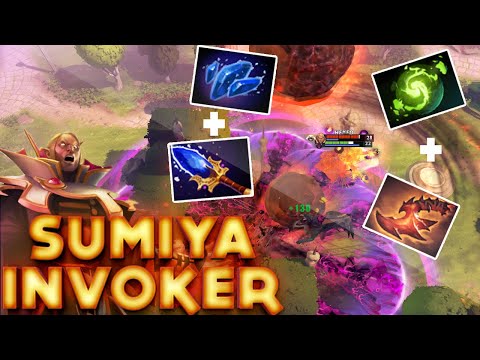SUMIYA INVOKER Wombo Combo with New Overwhelming Blink + Refresher Orb - 7.28 Patch Dota 2