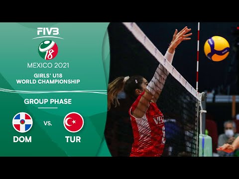 DOM vs. TUR - Group Phase | Girls U18 Volleyball World Champs 2021