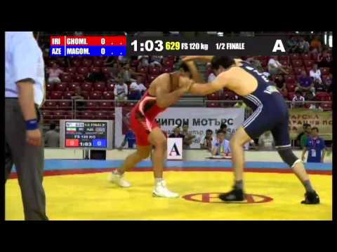 WWJC2013 / Ali Magomedabirov - Abdullah Farzani Ghomi Avili (IRI) - FS 120 kg - 1/2 final