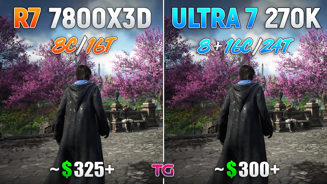 Ryzen 7 7800X3D vs Ultra 7 270K Plus - Test in 10 Games