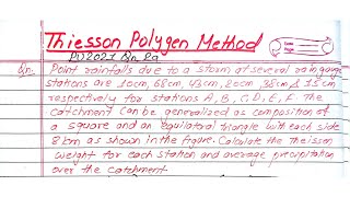 Thiesson Polygen Method Numerical | Hydrology | BE Civil | Prashant YT | 4th Sem | Civil Engineering