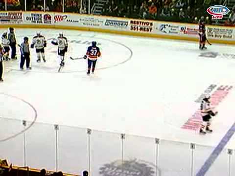 Andrew Bodnarchuk hits Rob Hisey