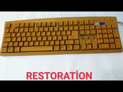 I Restored This Yellowed Keyboard My - Retro ( Restarosyon sararmis klavye ) Windows#restoration