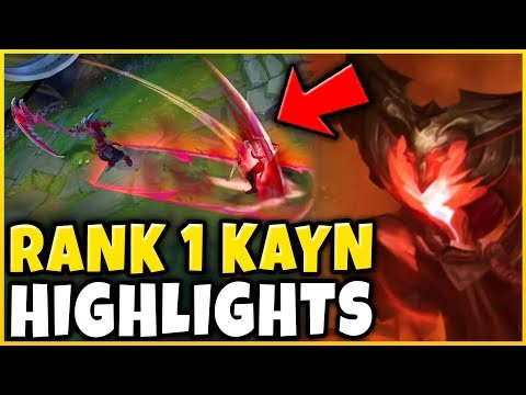 *FIRST HIGHLIGHT EVER* #1 KAYN WORLD VS. CHALLENGER (GOD-MODE) - League of Legends