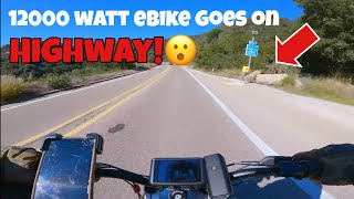This thing is way to fast!60 mph ebike highway ride and climbs steep offroad hills.
