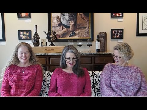 Wool and Wine -13  Pink sweater episode celebrating Valentines Day and also drinking a great wine.