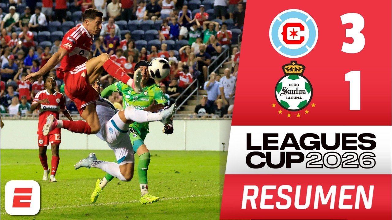 ROBERT LEWANDOWSKI LO VOLVIÓ HACER. Gol y triunfo del CHICAGO FIRE ante SANTOS LAGUNA | Leagues Cup
