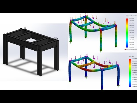 Analysis of metal structure in SolidWorks (simulation)