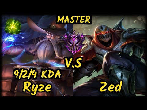 TSM Ablazeolive (RYZE) vs ZED - 9/2/4 KDA MID GAMEPLAY - NA Ranked MASTER