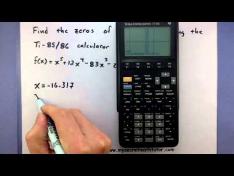 Pre-Calculus - Find the zeros of a polynomial using...