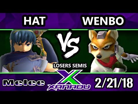 S@X 242 Melee - Hat (Marth) Vs. Wenbobular (Fox) - SSBM Losers Semis - Smash Melee