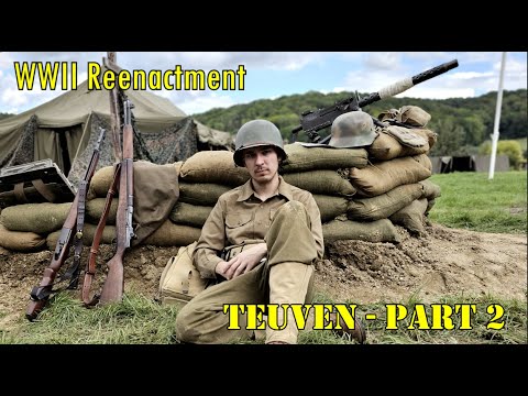 U.S. WW2 Reenactment - AWESOME Historical Convoy with ORIGINAL WWII Vehicles - Teuven Belgium Part2