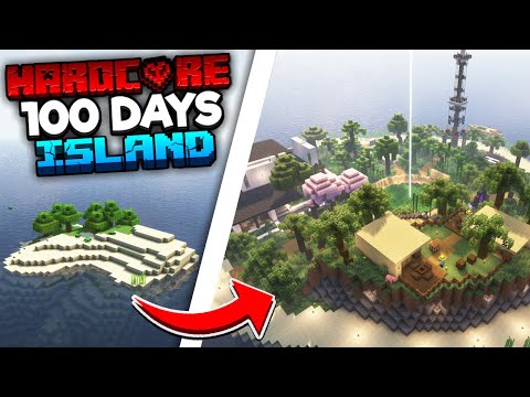 Surviving 100 Days on Deserted Island - Minecraft Hardcore