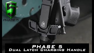Video: Phase 5 Dual Latch Charging Handle Svart