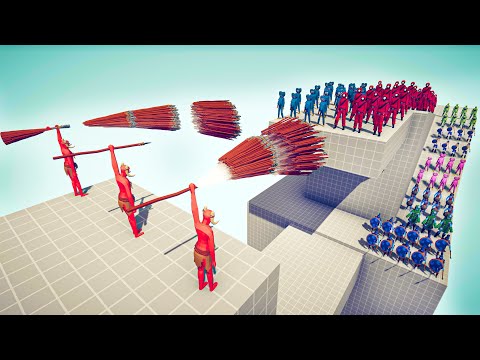 3x SPEAR THROWER GOD vs 100x UNITS - Totally Accurate Battle Simulator