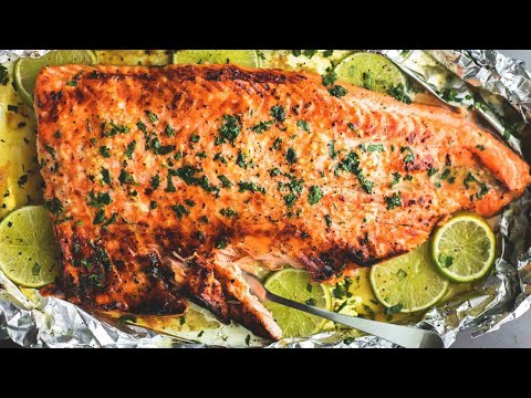 Baked Honey Cilantro Lime Salmon in Foil