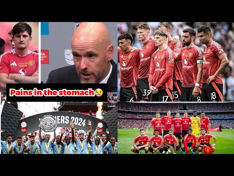 😢HURTS IN YOUR STOMACH! Ten Hag reeling from pain of Community Shield defeat. Man City vs Man United