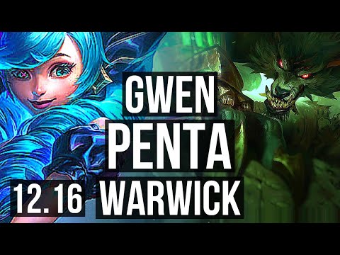 GWEN vs WARWICK (TOP) | Penta, Legendary | EUW Diamond | 12.16