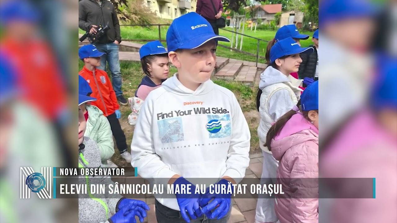 Elevii din Sânnicolau Mare au curățat orașul
