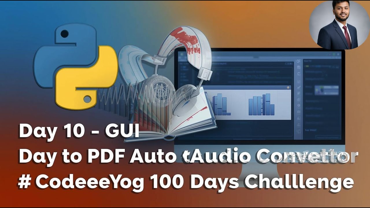 Day 10 GUI PDF to Audio Converter using Python Listen to Your Books with One Click
