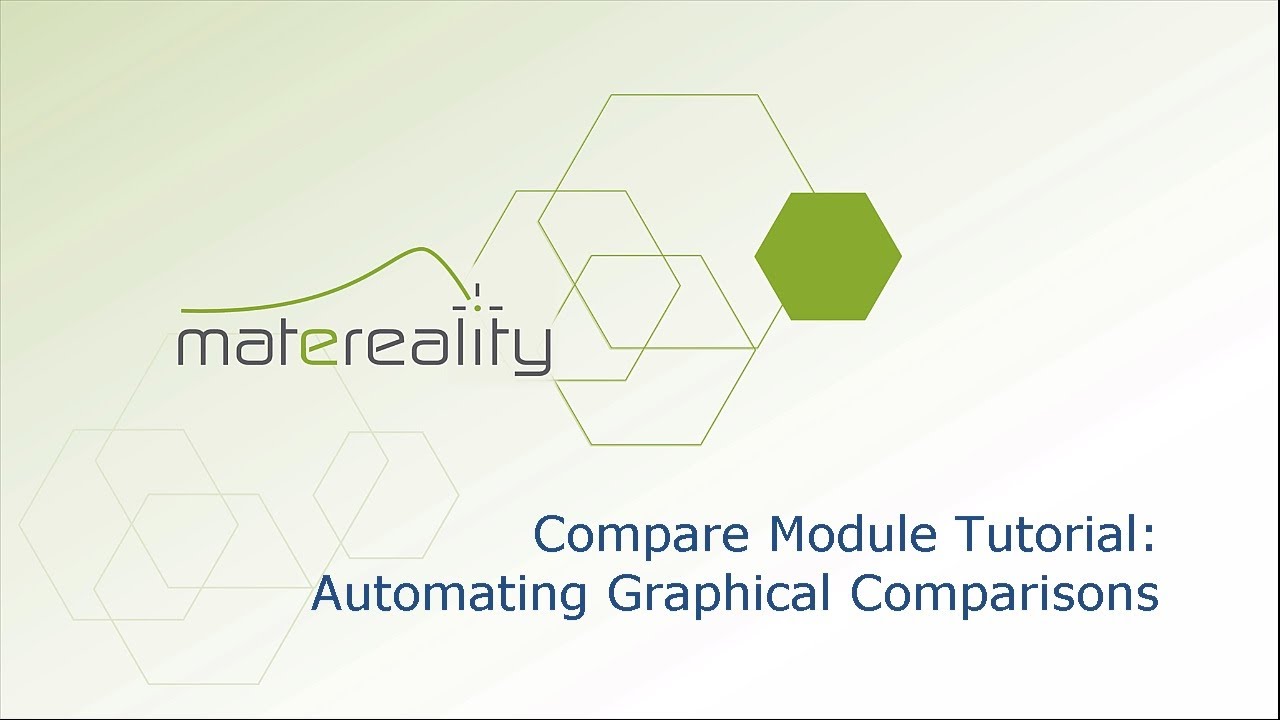 Matereality Tutorial: Comparing Materials and material data