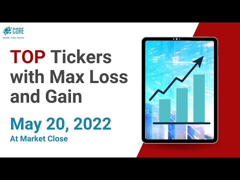 Stock Market Top Losers And Gainers for May 20, 2022.  Hot Stocks and Stocks on the move